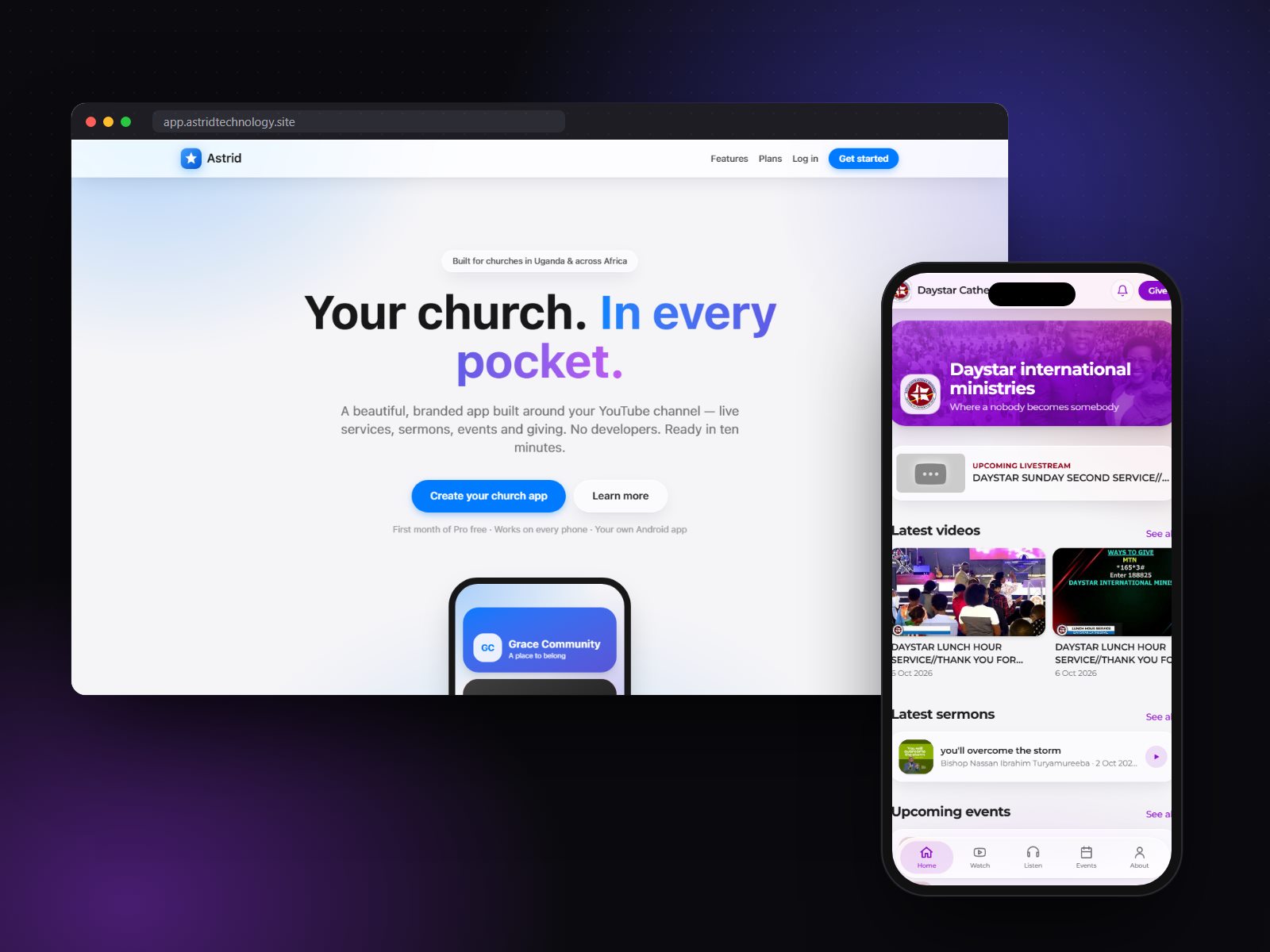 Astrid Church App Generator