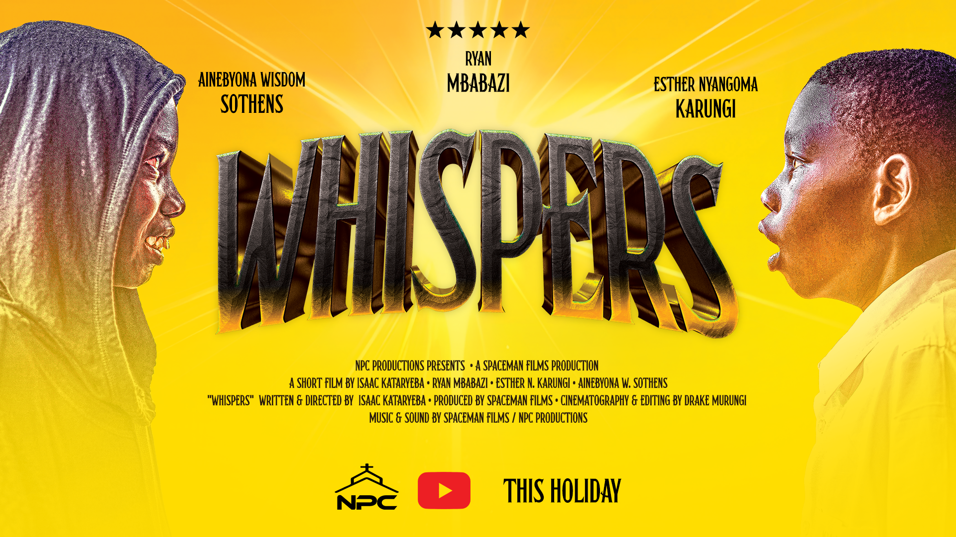 Isaac Kataryeba's Whispers 2025 produced by Spaceman at NPC Studios